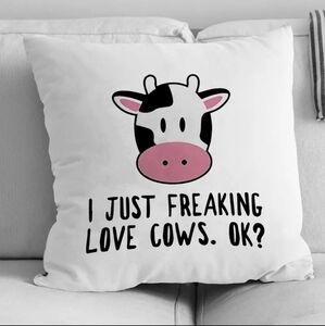 Love Cows 18x18 Pillow Cover
